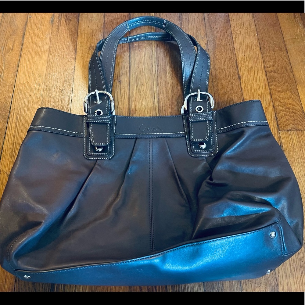 Brown Leather Coach Bag